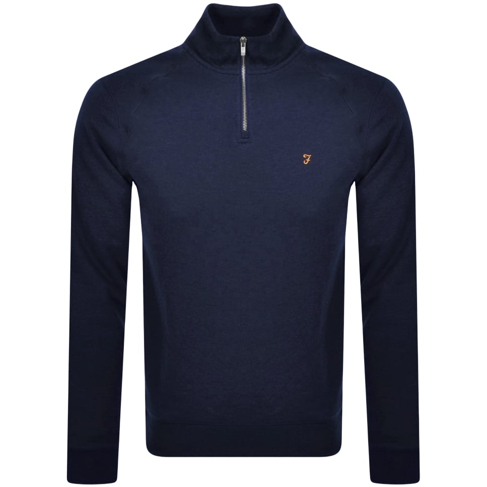 Alternative Image for ProductFarah Vintage Jim Half Zip Sweatshirt Navy1